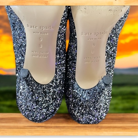 Kate Spade Glitter Heels Like New - Picture 2 of 3